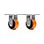 KIT 2 UN RODA RODÍZIO FIXO POLIURETANO MOLDADO FERRO PU 6 PO - Imagem 1
