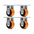 KIT 4 UN RODA RODÍZIO FIXO POLIURETANO MOLDADO FERRO PU 5 PO - Imagem 1