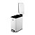 LIXEIRA RETANGULAR 5 LITROS INOX BRANCA VONDER - Imagem 2