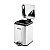 LIXEIRA RETANGULAR 3 LITROS INOX CINZA VONDER - Imagem 2