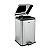 LIXEIRA RETANGULAR 20 LITROS INOX CINZA VONDER - Imagem 2