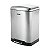 LIXEIRA RETANGULAR 12 LITROS INOX CINZA VONDER - Imagem 1