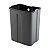 LIXEIRA RETANGULAR 12 LITROS INOX CINZA VONDER - Imagem 3