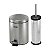 LIXEIRA REDONDA 5 LITROS INOX CINZA COM ESCOVA VONDER - Imagem 1