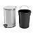 LIXEIRA REDONDA 20 LITROS INOX CINZA VONDER - Imagem 3