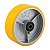 RODA 6" POLIURETANO FERRO EIXO 3/4" AMARELA 300KG VONDER - Imagem 1