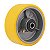 RODA 5" POLIURETANO FERRO EIXO 3/4" AMARELA 250KG VONDER - Imagem 1