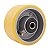 RODA 4" POLIURETANO FERRO EIXO 3/4" AMARELA 200KG VONDER - Imagem 1