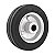 RODA 6" BORRACHA PRETA EIXO 3/4" ROL. ROLETE 130KG VONDER - Imagem 1