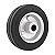 RODA 5" BORRACHA PRETA EIXO 9/16" ROL. ROLETE 100KG VONDER - Imagem 1