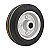 RODA 4" BORRACHA PRETA EIXO 7/16" ROL. ROLETE 88KG VONDER - Imagem 1