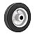RODA 4" BORRACHA PRETA EIXO 7/16" ROL. ROLETE 60KG VONDER - Imagem 1