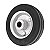 RODA 3" BORRACHA PRETA EIXO 7/16" ROL. ROLETE 40KG VONDER - Imagem 2