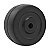 RODA 2" BORRACHA PRETA EIXO 1/4" FURO PASSANTE 25KG VONDER - Imagem 1