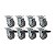 KIT 8 RODÍZIO GIRATÓRIO FREIO GLAP 210 BP FP I 40KG SM - Imagem 1