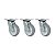 KIT 3 RODÍZIO GIRATÓRIO BORRACHA ATÓXICA GS62 STRE SPE 250KG - Imagem 1