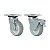 KIT 2 RODÍZIO GIRATÓRIO FREIO BORRACHA ATÓXICA 62 250KG - Imagem 1