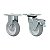 KIT2 RODÍZIO FIXO GIRATÓRIO FREIO BORRACHA ATÓXICA 62 250 KG - Imagem 1