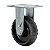KIT 5 RODÍZIO FIXO BORRACHA ATÓXICA PRETA FS 62 STRE 250KG - Imagem 2