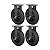 KIT 4 RODÍZIO FIXO PNEUMÁTICO FPCX 3258 PCE 200KG - Imagem 1