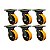 KIT 6 RODÍZIO GIRATÓRIO POLIURETANO MOLDADO GMX 52 PE 600KG - Imagem 1