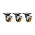 KIT 3 RODÍZIO GIRATÓRIO FREIO PU MOLDADO GMX 52 PE FPD 600KG - Imagem 1