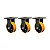 KIT 3 RODÍZIO FIXO POLIURETANO MOLDADO FMX 52 PE 600KG - Imagem 1