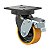 KIT 2 RODÍZIO GIRATÓRIO FREIO PU MOLDADO GMX 52 PE FPD 600KG - Imagem 2