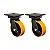 KIT 2 RODÍZIO GIRATÓRIO PU MOLDADO GMX 52 PE 600KG SCHIOPPA - Imagem 1