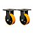 KIT 2 RODÍZIO FIXO POLIURETANO MOLDADO FMX 52 PE 600KG - Imagem 1