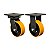 KIT 2 RODÍZIO FIXO GIRATÓRIO PU MOLDADO MX 52 PE 600KG - Imagem 1