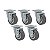 KIT 5 RODÍZIO GIRATÓRIO GLAP 210 BP 40KG SM SCHIOPPA - Imagem 1