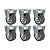 KIT 6 RODÍZIO FIXO FLAP 210 BP 40KG SM SCHIOPPA - Imagem 1