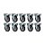 KIT 10 RODÍZIO FIXO PVC CINZA FL 512 BP SM 75KG SCHIOPPA - Imagem 1
