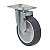 KIT 5 RODÍZIO GIRATÓRIO PVC CINZA GL 512 BP SM 75KG SCHIOPPA - Imagem 2