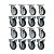 KIT 16 RODÍZIO FIXO GIRATÓRIO PVC CINZA 512 BP SM 75KG - Imagem 1