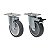 KIT 2 RODÍZIO GIRATÓRIO FREIO PVC CINZA GL 512 BP G SM 75KG - Imagem 1