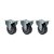 KIT 3 RODÍZIO FIXO PVC CINZA FL 412 BP SM 65KG SCHIOPPA - Imagem 1