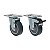 KIT 2 RODÍZIO GIRATÓRIO FREIO PVC CINZA GL 412 BP G SM 65KG - Imagem 1