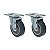 KIT 2 RODÍZIO GIRATÓRIO PVC CINZA GL 412 BP SM 65KG SCHIOPPA - Imagem 1