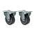 KIT 2 RODÍZIO FIXO PVC CINZA FL 412 BP SM 65KG SCHIOPPA - Imagem 1