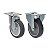 KIT 2 RODÍZIO FIXO GIRATÓRIO PVC CINZA 512 BP SM 75KG - Imagem 1