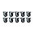 KIT 10 RODÍZIO FIXO PVC CINZA FL 412 BP SM 65KG SCHIOPPA - Imagem 1