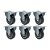 KIT 6 RODÍZIO FIXO PVC CINZA FL 412 BP SM 65KG SCHIOPPA - Imagem 1