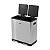LIXEIRA RETANGULAR DUPLA 30 LITROS INOX CINZA VONDER - Imagem 2