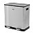 LIXEIRA RETANGULAR DUPLA 30 LITROS INOX CINZA VONDER - Imagem 1