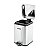 LIXEIRA RETANGULAR 3 LITROS INOX CINZA VONDER - Imagem 2