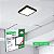 Painel de Led Preto 24W Quadrado Sobrepor Bivolt Taschibra - Imagem 4