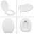Assento Sanitário Almofadado Slim Branco Oval Astra - Imagem 3