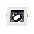 Spot Recuado De Embutir Mr16 Conecta Branco E Preto Quadrado Taschibra - Imagem 2